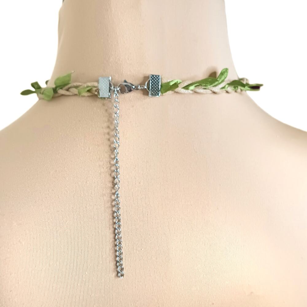 SOLD Handcrafted Green Moon Goddess Choker - Picture 5 of 5